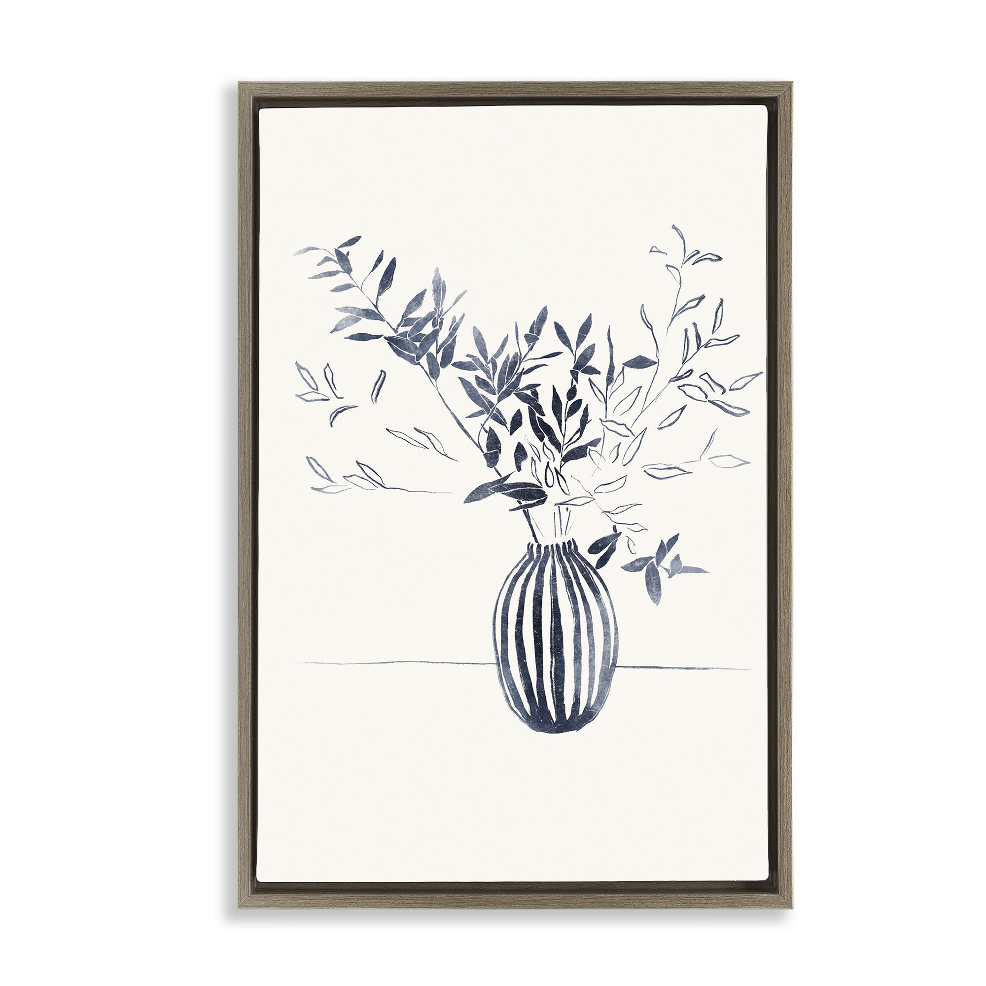Lark Manor™ Minimal Bud Vase Framed Floater Canvas by Yuyu Pont | Wayfair