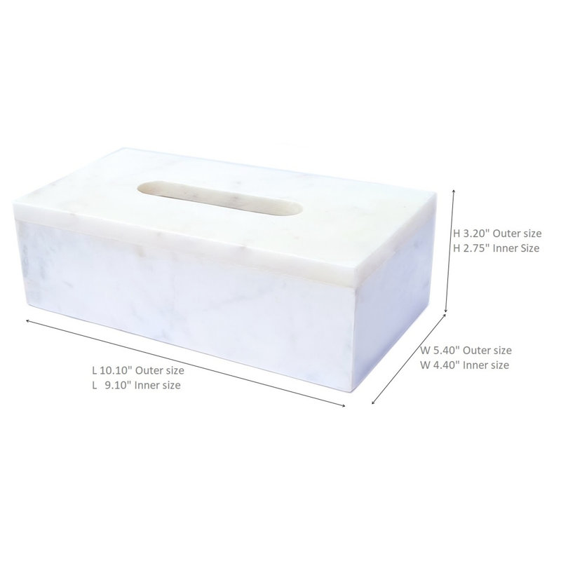 Alifa Marble Tissue Box Cover