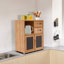 Armoire de rangement en bambou avec 2 tiroirs Brycie