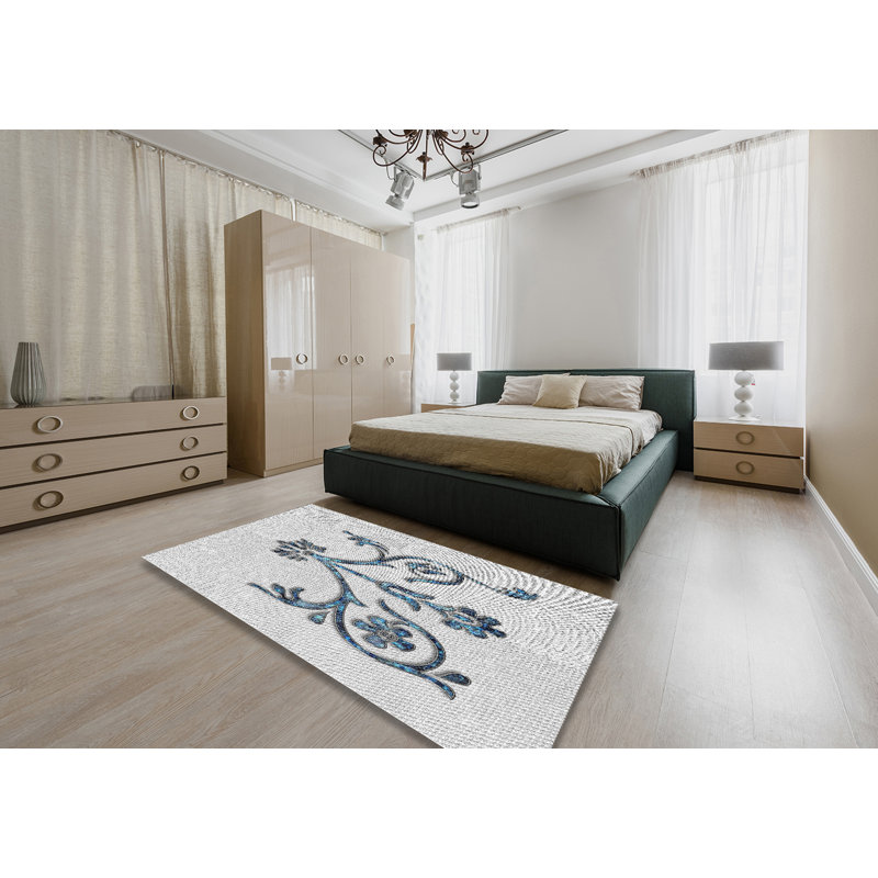 Tapis décoratif gris Ingraham, Rectangle 5 pi x 7 pi
