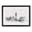The Houses Of Parliament London Watercolour - Single Picture Frame Print on MDF-56740331-56740339