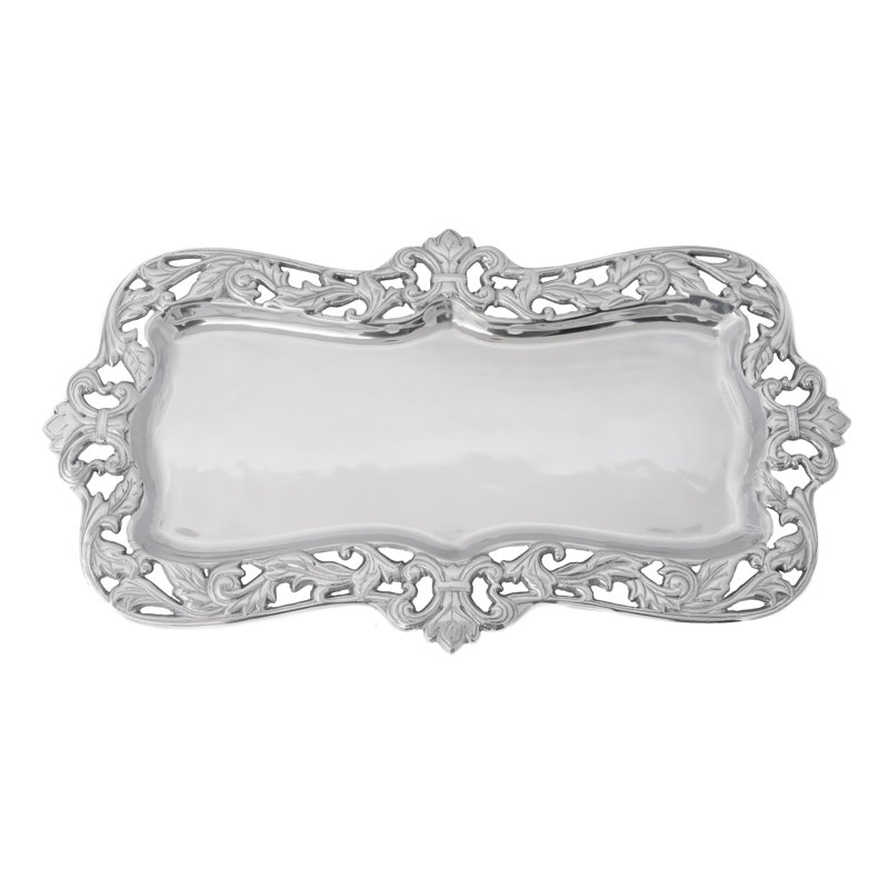 Plateau de table basse oblongue Fleur De Lis