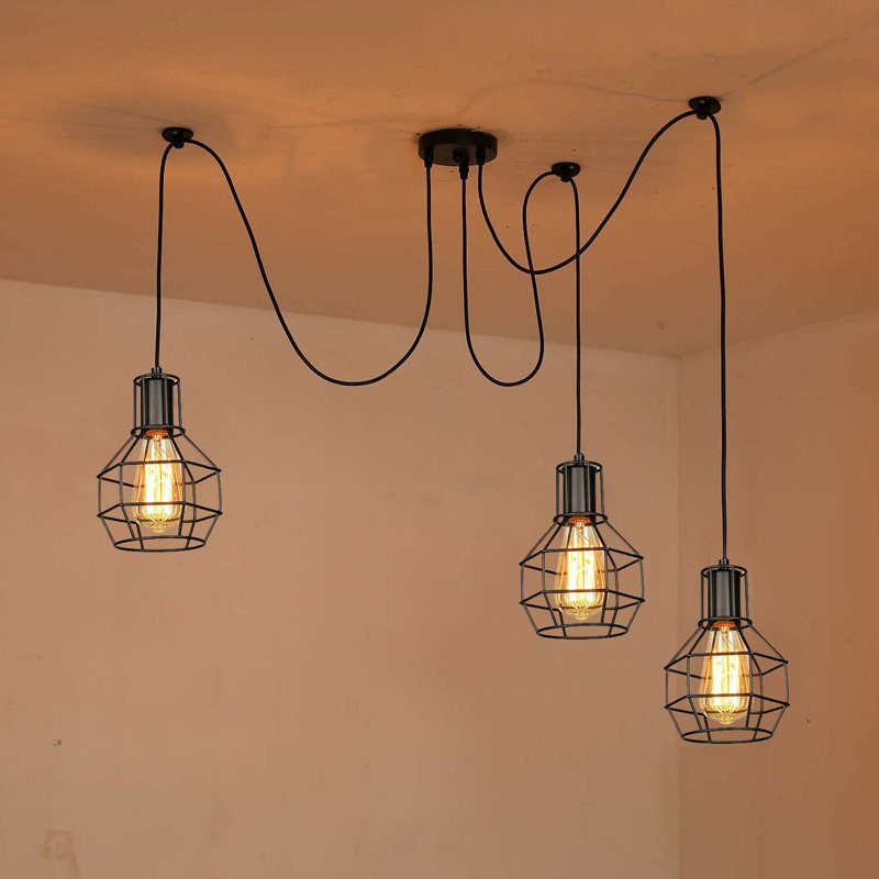 Barner 3 - Light Chandelier, Brushed Copper
