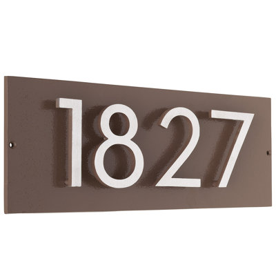 Plaque d'adresse horizontale flottante 4 po (4 chiffres)