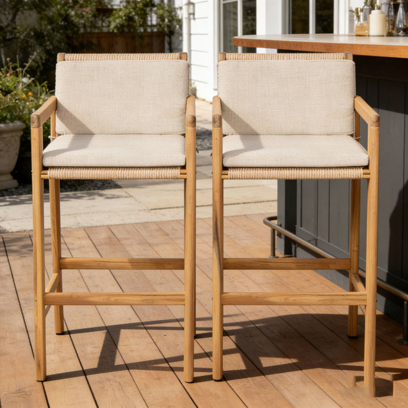 Wood Outdoor Barstool