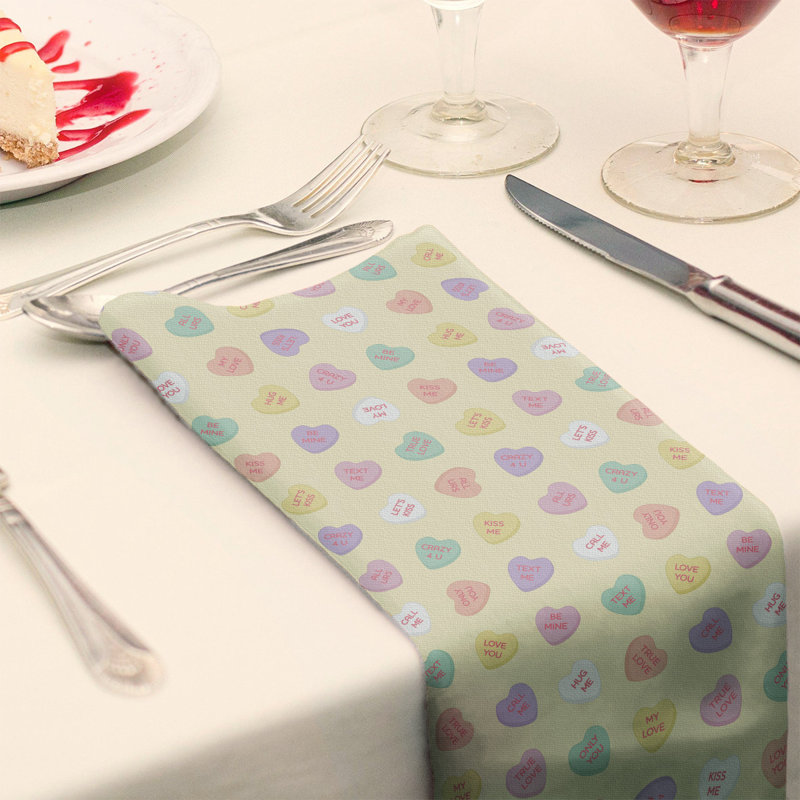 No Pattern Square Napkin, 22" x 22", Light Yellow/Violet, Cotton