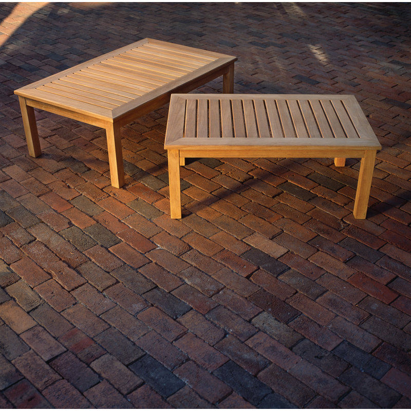 Classic Outdoor Teak Coffee Table, 28" W x 45" L x 15.5" H