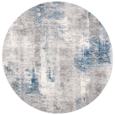 Keyra Abstract Grey/Ivory Area Rug