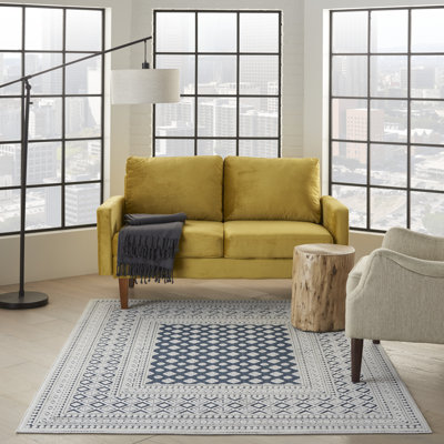 Tapis bleu moderne Romelia