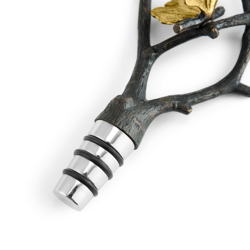 Butterfly Ginkgo Wine Bottle Stopper