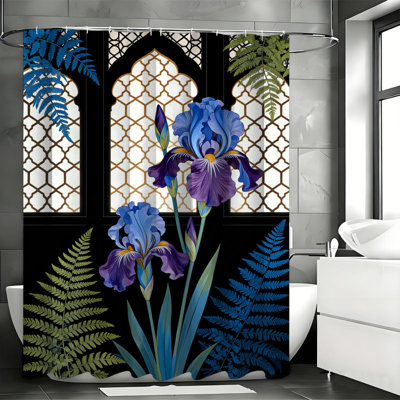 Floral Shower Curtains with Hooks Included