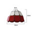 12 cm H Dome Glass Lamp Shade ( Screw On ) in Red and White