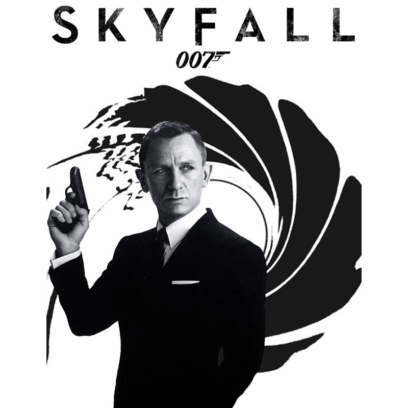 007 Skyfall, 24" H x 19" W