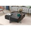 Table basse avec 4 compartiments de rangement cachés, table basse carrée-1449305456