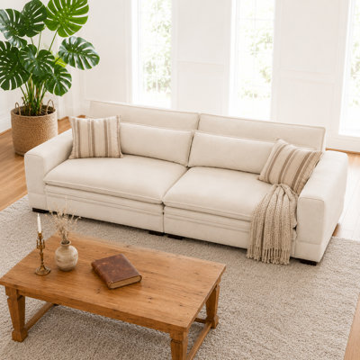 105" Mid-Century Modern 3-Seat Sofa Couch