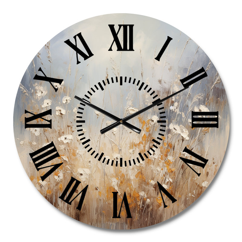Horloge murale beige et grise Meadows Breeze - Meadow, Médium