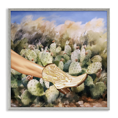 " Cowgirl Boot & Cactus " by Ziwei Li