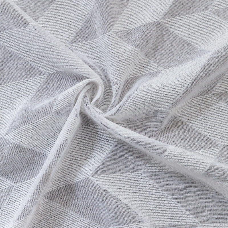 Stavros Sheer Polyester Curtain, White, 52" x 54"