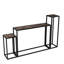 Console étroite à 3 compartiments avec bords hauts, idéale pour une entrée, un bureau ou une pièce à vivre. Style rétro, gain d'espace, structure stable, pieds réglables, montage rapide. Parfait pour une entrée, un corridor ou un salon.