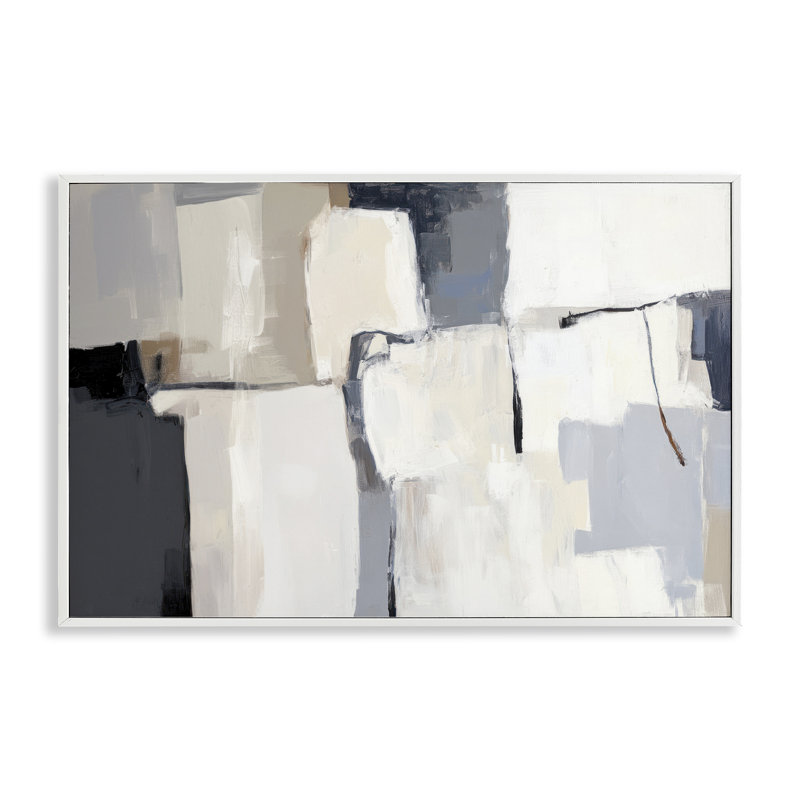 Tapisserie abstraite abstraite encadrée, design par Irena Orlov, H 20 po x l 30 po