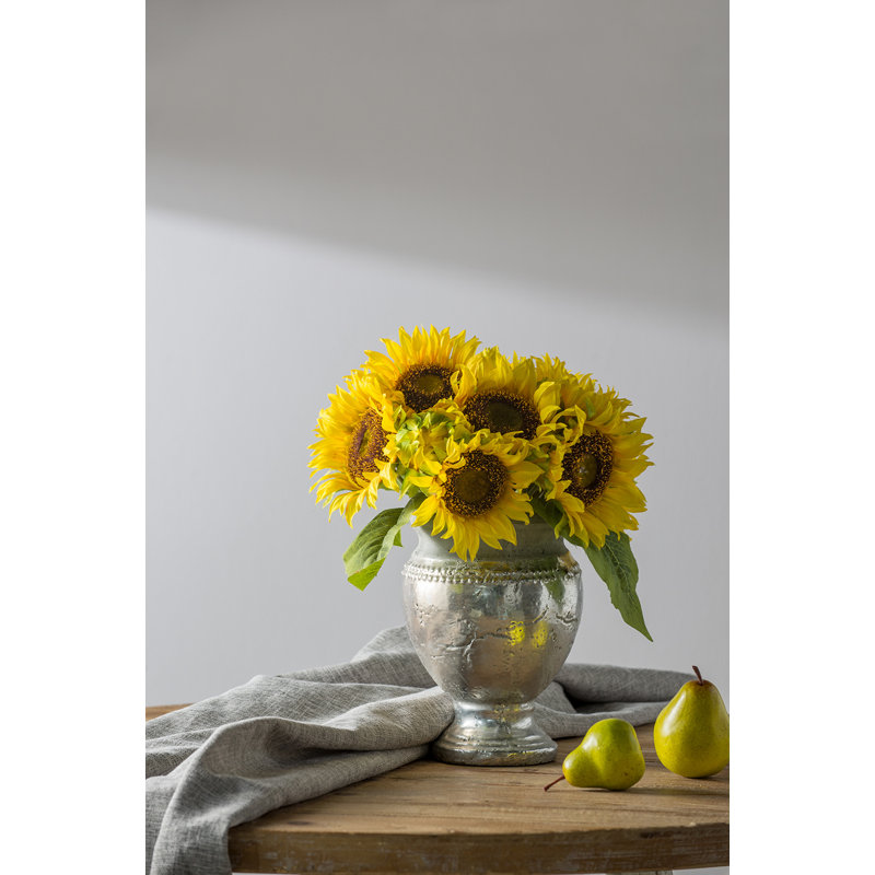 Vase de table en céramique fait à la main D7x9,5 ", H 9,5 po x l 7 po x P 7 po