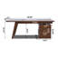 Bureau moderne en bois de noyer massif avec 3 tiroirs-36005087