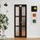 Porte pliante en bois manufacturé pré-fini en verre massif givré 3 lumières Mocha