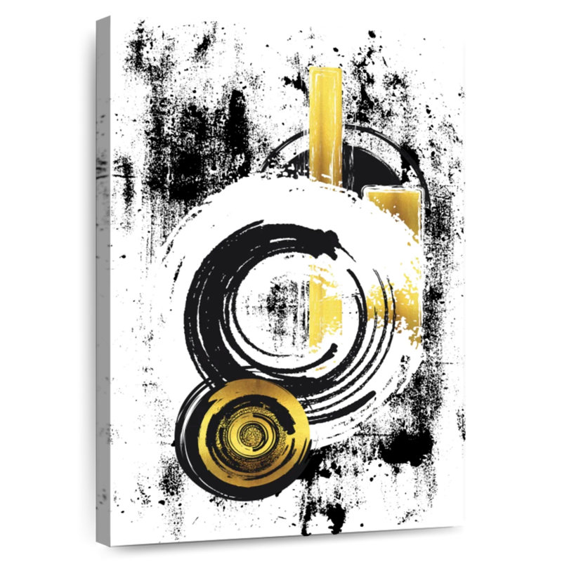 Avery Gold Abstract Painting IV, 51" H x 34" W