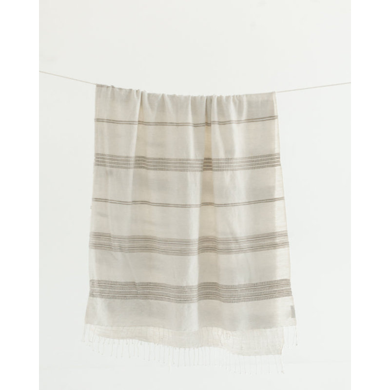 Serviette de bain en coton Aden, Beige