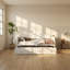 Lit de jour simple avec couchette en bois de pin massif l 77,95 po x P 42,3 po x H 37,8 po Beadboard