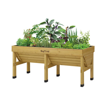 VegTrug Classic Raised Bed Cedar Wood Planter, Natural, Medium 1.8m