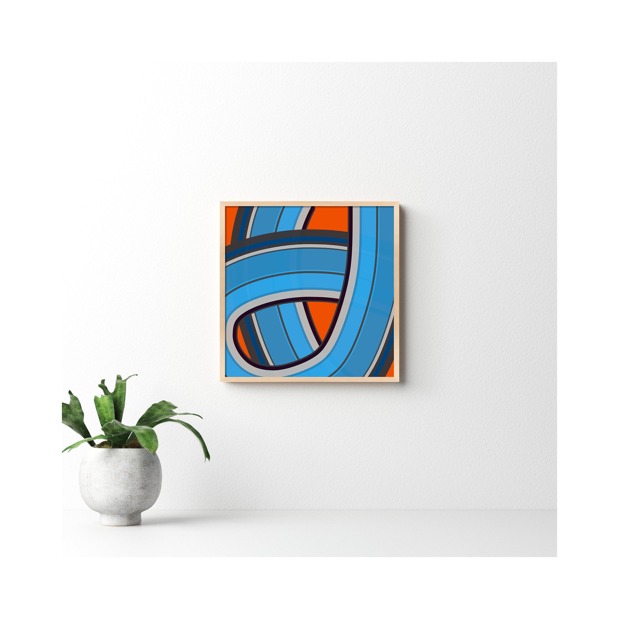 Twist Series I Twisted River by Jacques Pilon - Picture Frame Graphic Art on Paper, 16" H x 16" W x 1.25" D, Brown