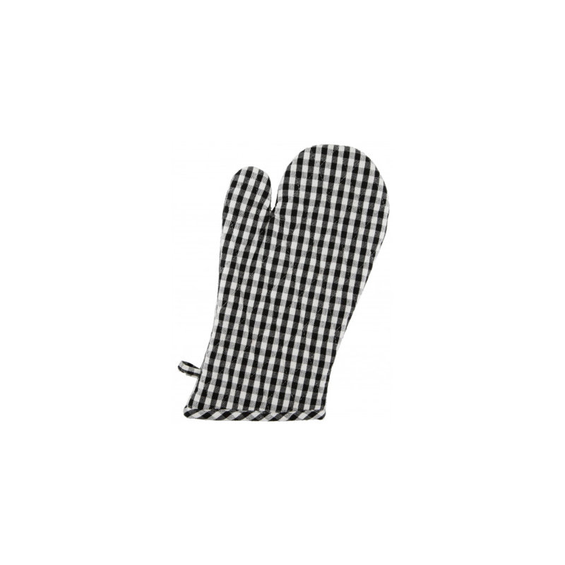 Gant de cuisine August Grove Jarratt Check, Noir