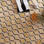 Carreau de mosaïque en marbre poli géométrique 9,65 po x 10,63 po Emperador-40588751