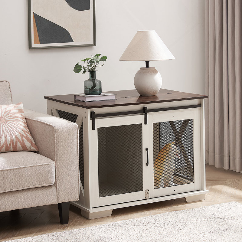 Mobilier pour cage de chien, niche pour chien, Blanc