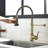 Commercial Kitchen Faucet With Pull Down Sprayer, Single Handle Single Lever Kitchen Sink Faucet-116628595