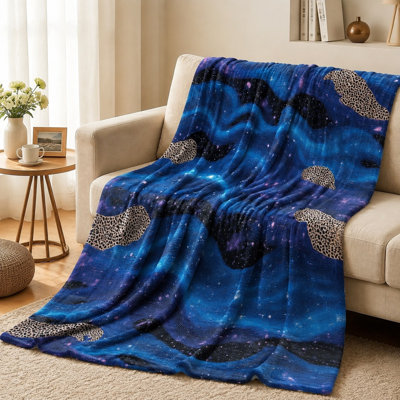 Jeté douillet à imprimé galaxie, couverture moelleuse de nuit étoilée abstraite pour canapé-lit, chambre à coucher, salon, décoration de la maison