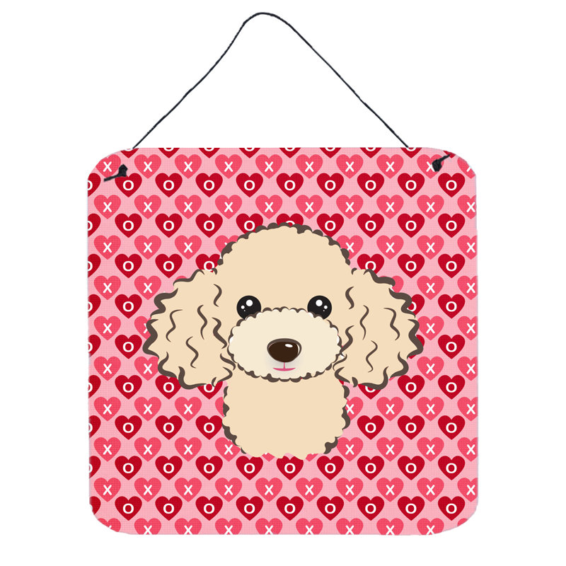 Décoration murale Poodle Hearts, Chamois