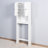 Over Toilet Bathroom Organizer - , Adjustable Shelf, White, 23.86X7.57X69.08 Inch Space Saver Elegant,