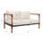 Alekai 61.4'' Wide Iron Loveseat with Cushions