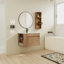 Meuble-lavabo mural 30 po avec lavabo et support de rangement, portes à fermeture douce, armoire combinée (KD-Packing)