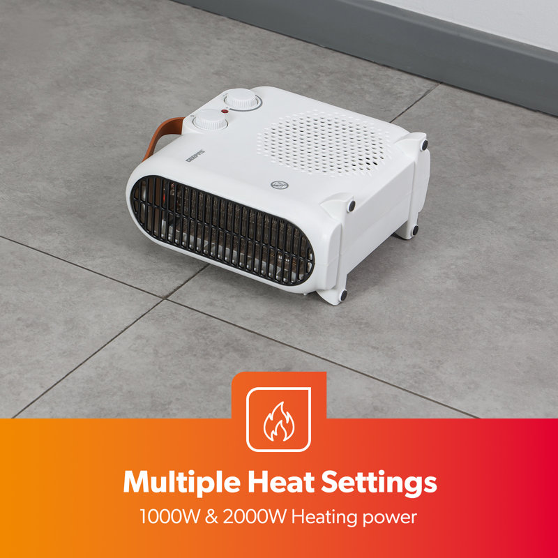 Geepas 2000W 6820 BTU Electric Compact Space Heater with Adjustable Thermostat