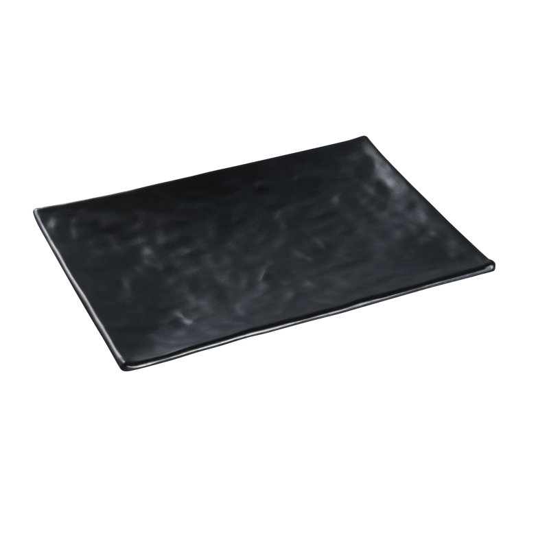 Yanco Black Pearl Melamine Rectangular Plate