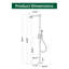 Douche extérieure 86,61 "à contrôle de température en acier inoxydable 316 avec douche à main-119285641