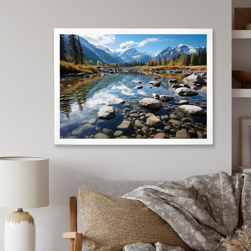 Canada Majestic Rockies II - impression, Cadre photo blanc, H 34 po x l 44 po x P 1,5 po