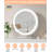 Large 19-inch Vanity Makeup Mirror with Lights, Touch Control 3 Color Lighting Dimmable Makeup Mirror, Impeccable Illumination for Professional Makeup, 360° Rotatable Design-1104105529