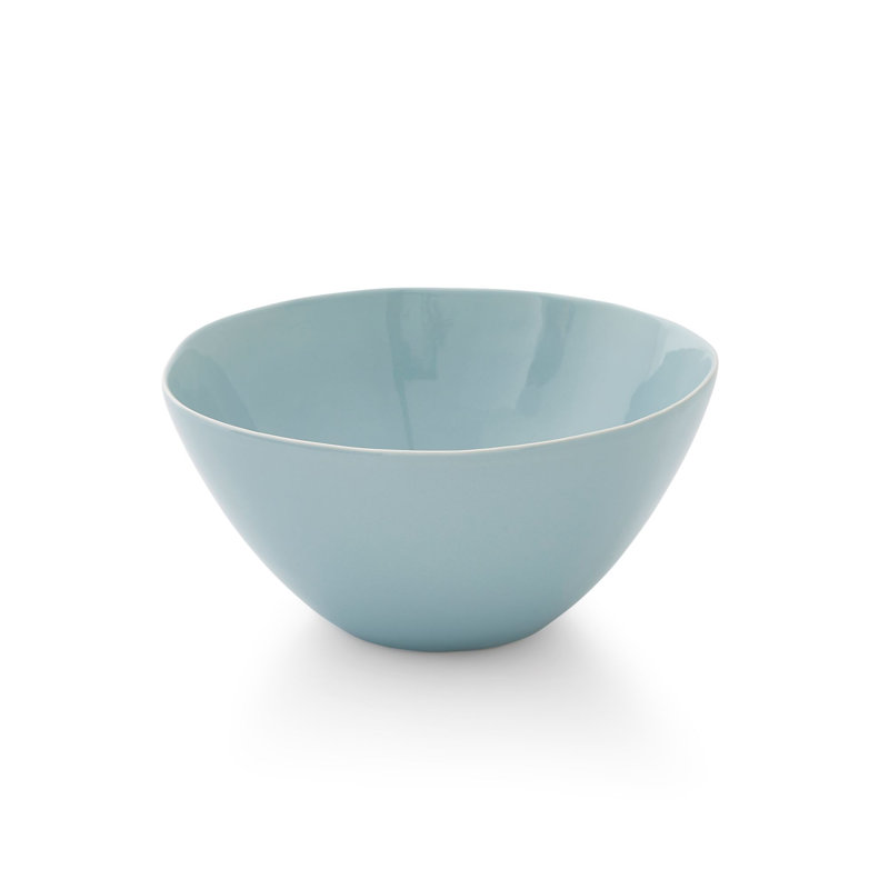 Robin's Egg Blue Ceramic 12" Serving Bowl for Salad and Pasta