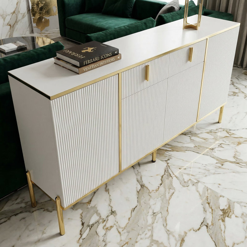 Meuble télé 63 po Doraville, Blanc
