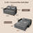 51.2" 3-in-1 Convertible Sleeper Sofa Bed, Pull Out Loveseat with Adjustable Backrest & Side Pockets-778215233