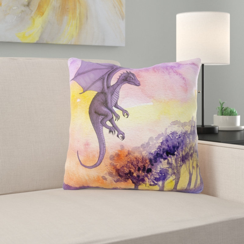 Housse et insert de coussin d'extérieur carré Vedant Fantasy, Microsuède, Intérieur